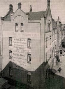 Historisches Foto des Gebäudes der Druckerei Hansadruck in Kiel